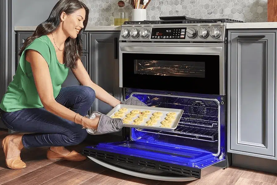 Clean oven racks sparkling in a kitchen